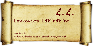 Levkovics Lóránt névjegykártya